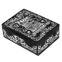 Aufbewahrungsbox Zaubereule schwarz mit Deckel 14 x 10 cm Bild 1 xxx: