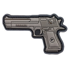 3D Rubber Patch mit Klettflche Desert Eagle .50 Pistole grau/schwarz