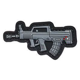3D Rubber Patch mit Klettflche Type 97 Sturmgewehr grau/schwarz