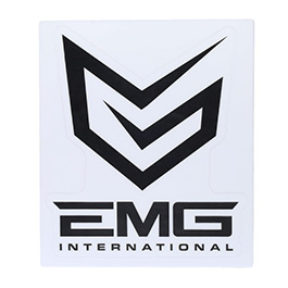 EMG International Logo Design Aufkleber 84 x 69 mm schwarz