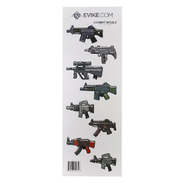 EMG Combat Decals Mini Chibi Guns Aufkleberbogen / Sticker Set