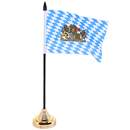 Tischflagge Bayern Wappen 12 x 18 cm
