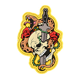 Mil-Spec Monkey 3D Rubber Patch mit Klettflche Skull Snake 1 fullcolor