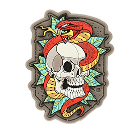 Mil-Spec Monkey 3D Rubber Patch mit Klettflche Skull Snake 2 fullcolor