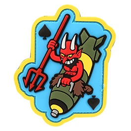 Mil-Spec Monkey 3D Rubber Patch mit Klettflche Devil Bomber fullcolor