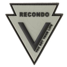 JTG 3D Rubber Patch mit Klettflche Recondo You Bet Your Life steingrau/schwarz