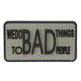 JTG 3D Rubber Patch mit Klettflche We Do Bad Things... Insider Patch steingrau-oliv