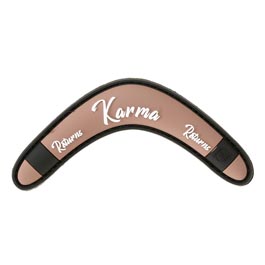 JTG 3D Rubber Patch mit Klettflche Karma Returns Boomerang hellbraun