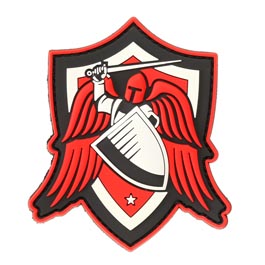 JTG 3D Rubber Patch mit Klettflche Archangel Saint Michael Strike Shield red