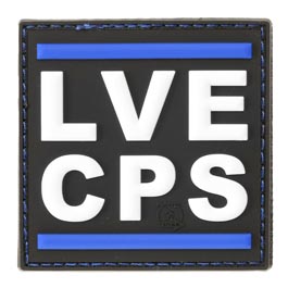 JTG 3D Rubber Patch mit Klettflche Love Cops schwarz/blau