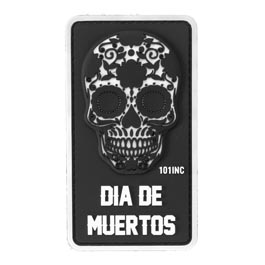 101 INC. 3D Rubber Patch mit Klettflche Die de Muertos black