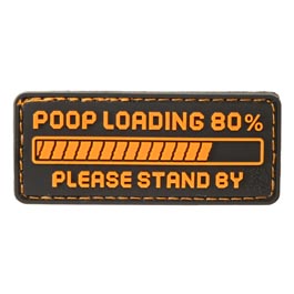 JTG 3D Rubber Patch mit Klettflche Poop Loading schwarz/orange