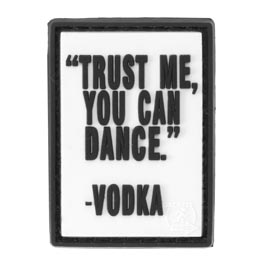 JTG 3D Rubber Patch mit Klettflche Trust Me, you can Dance wei/schwarz