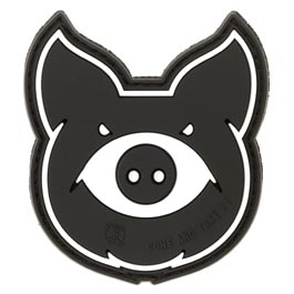 JTG 3D Rubber Patch mit Klettflche Monster Pig schwarz/wei