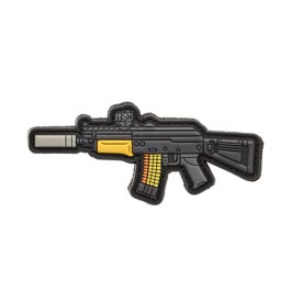 3D Rubber Patch mit Klettflche AK74u Sturmgewehr schwarz