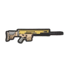 3D Rubber Patch mit Klettflche FN America SCAR-20 Sturmgewehr Dark Earth