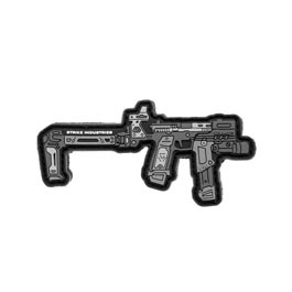 3D Rubber Patch mit Klettflche Rampage SMG grau/schwarz