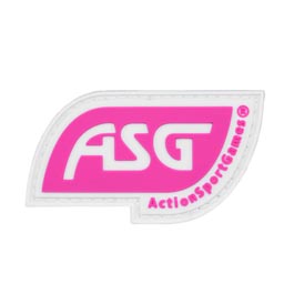 3D Rubber Patch mit Klettflche ASG-Logo pink