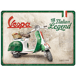 Blechschild Vespa - The Italian Legend 40 x 30 cm