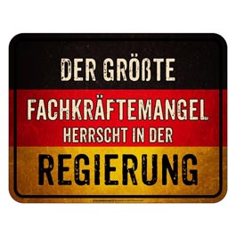 Magnet Schild - Fachkrftemangel