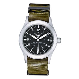 KHS Armbanduhr Platoon Steel Solar Natoband steingrau-oliv