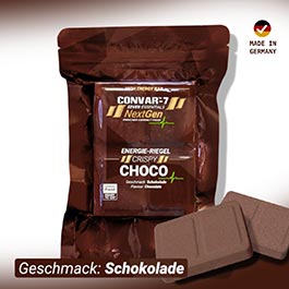 Convar-7 Riegel High Energy Bar NextGen Schokolade 120 g Langzeitlebensmittel - Ideal fr Outdoor, Notvorrat und Krisenvorsorge