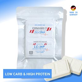 Convar-7 Riegel High Energy Bar NextGen Low Carb & High Protein 120 g Langzeitlebensmittel - Ideal fr Outdoor, Notvorrat un