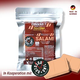 Convar-7 Riegel High Energy Bar NextGen Salami 120 g Langzeitlebensmittel - Ideal fr Outdoor, Notvorrat und Krisenvorsorge