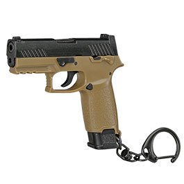 WoSport Schlsselanhnger P320 Pistole 1:4 Miniaturmodell tan/schwarz