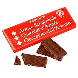 Schweizer Armee Schokolade 50g Tafel