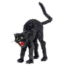 Dekofigur schwarze Katze 34 cm
