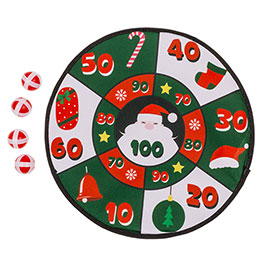 Filz Dartscheibe Weihnachten inkl. 4 Klettband-Blle