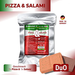 Convar-7 Riegel High Energy Bar NextGen Duo Pizza & Salami 120 g Langzeitlebensmittel - Ideal fr Outdoor, Notvorrat und Kri