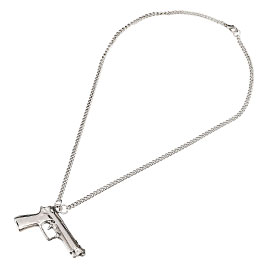 Halskette mit Pistolen-Anhnger silber