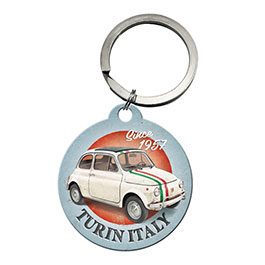 Nostalgic Art Schlsselanhnger Fiat 500 - Turin Italy