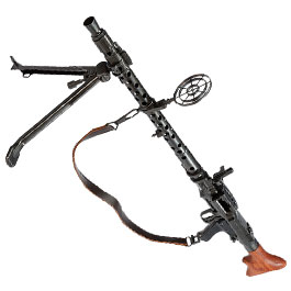 Dekowaffe Dt. Maschinengewehr MG 34 mit Fliegervisier Kreiskorn