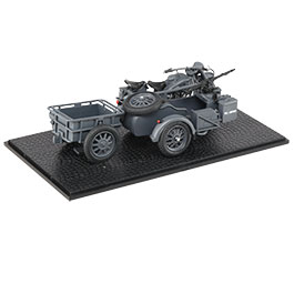 Techno 1:24 BMW R75 Gespann mit Anhänger und Panzerfaust 30 grau Bild 2