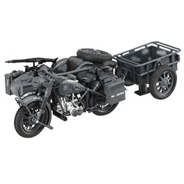 Techno 1:24 BMW R75 Gespann mit Anhänger und Panzerfaust 30 grau Bild 3