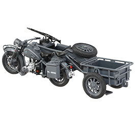 Techno 1:24 BMW R75 Gespann mit Anhänger und Panzerfaust 30 grau Bild 6