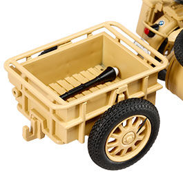 Techno 1:24 BMW R75 Gespann mit Anhänger und Panzerfaust 30 sandfarben Bild 11