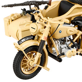 Techno 1:24 BMW R75 Gespann mit Anhänger und Panzerfaust 30 sandfarben Bild 9