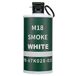 WoSport US M18 Deko Rauch-Handgranate mit Metall-Clip - White Smoke Edition