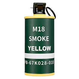 WoSport US M18 Deko Rauch-Handgranate mit Metall-Clip - Yellow Smoke Edition