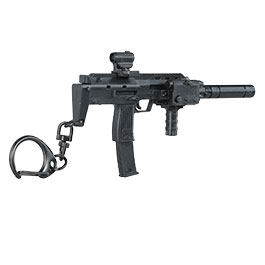 WoSport Schlüsselanhänger MP7A2 Maschinenpistole 1:6 Miniaturmodell schwarz Bild 3