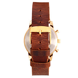 Kleinbild 3 Messerschmitt Fliegerchrono ME-4544GP-SL Uhr mit Lederarmband im Vintage-Look