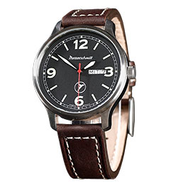 Kleinbild 1 Messerschmitt ME-6332-DD1 Herrenuhr f�r Flieger DayDate &nbsp;mit Lederarmband