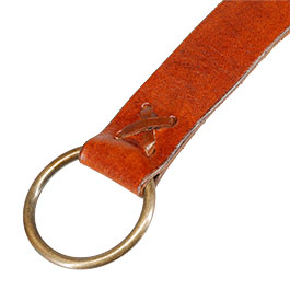 Kleinbild 1 Mittelalter-Langg�rtel 150 cm braun aus Leder mit Messingring