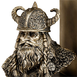 Kleinbild 3 Buchsttzen Wikinger-Bste 2er Set