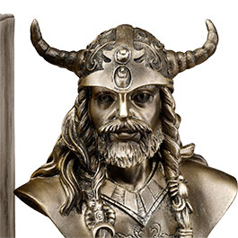 Kleinbild 4 Buchsttzen Wikinger-Bste 2er Set