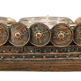 Kleinbild 5 Wikingerschiff Drakkar Teelichterhalter f�r 3 Kerzen